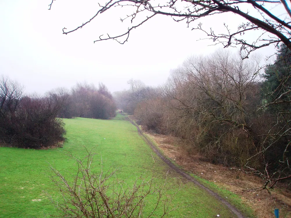 Green belt and footpath along Blue Bell Beck, Acklam, Middlesbrough